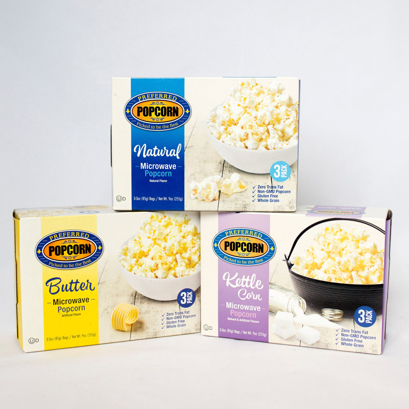 Page image for Popcorn products stacked